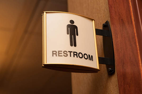 公共厕所男子的标志,