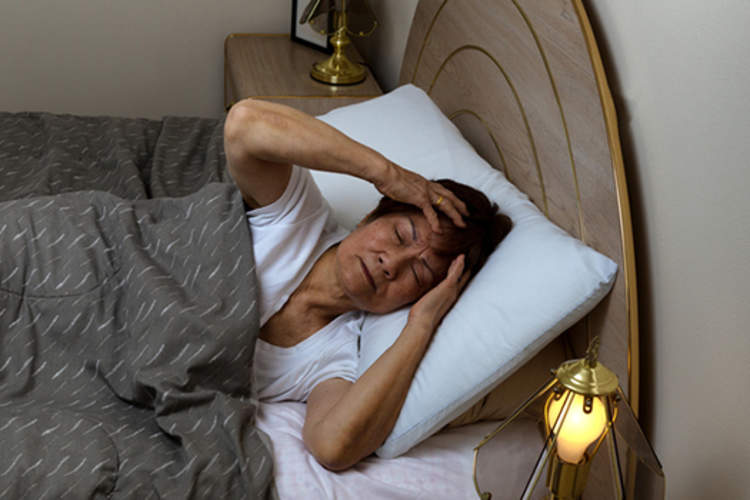 有睡眠障碍的女性