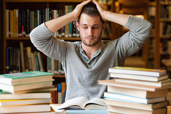 Stressed man triggering an RA flare.
