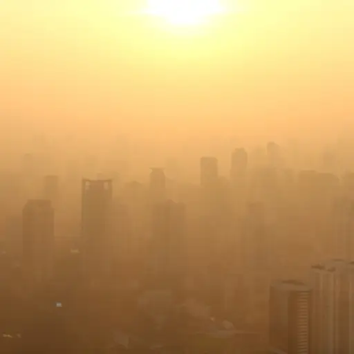 城市的空气污染。