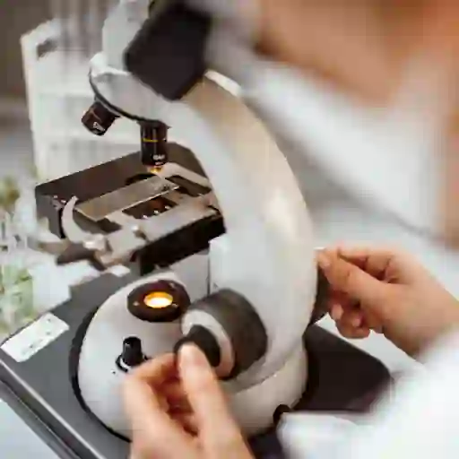 看显微镜的科学家