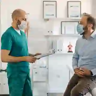 talking to doctor
