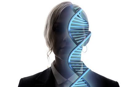 女人的DNA链。