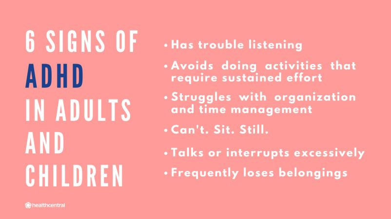 儿童和成年人的ADHD的迹象和症状包括遵循方向的麻烦，与时间管理斗争，并在中断他人。