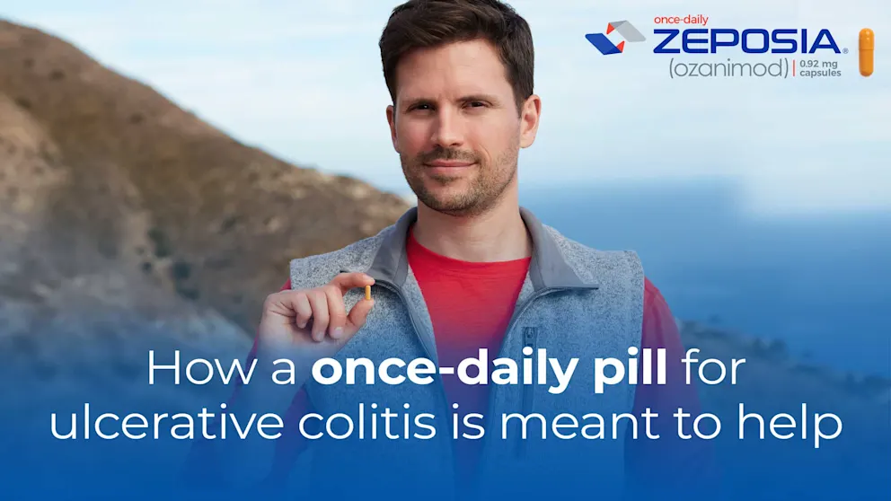 拿着Zeposia丸的男人