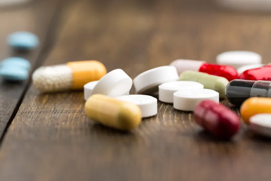 Mixed Pills on table