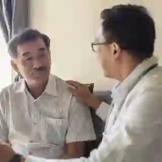 talking to doctor