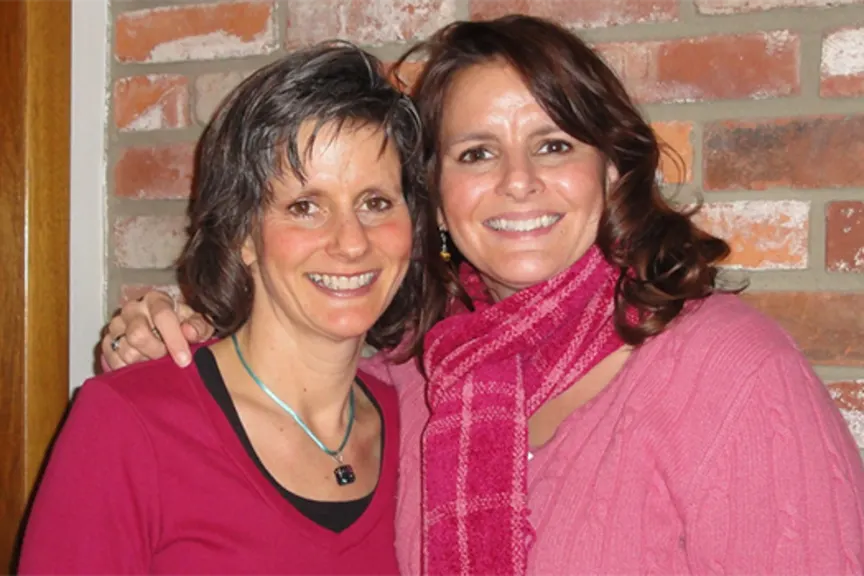 Cathy Kramer and her sister Stacey.