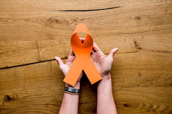 肾癌意识丝带。