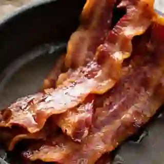 bacon in skillet image
