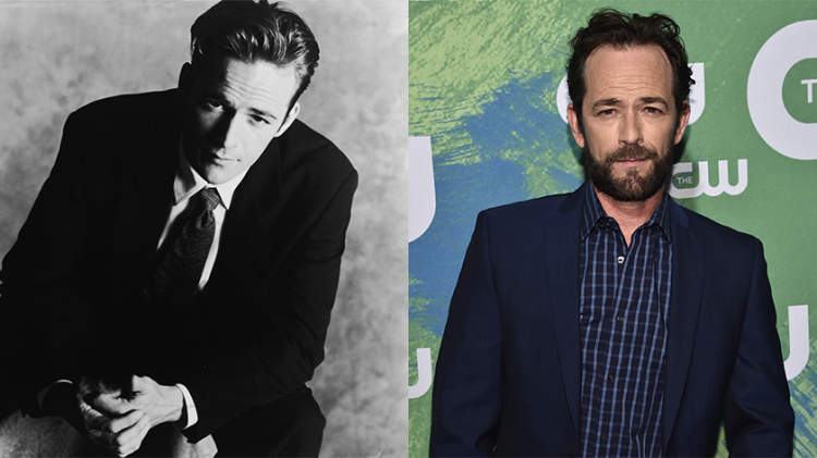 左边是1994年的Luke Perry，右边是2016年的Luke Perry。