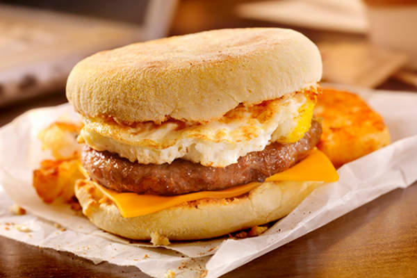 快餐早餐三明治形象