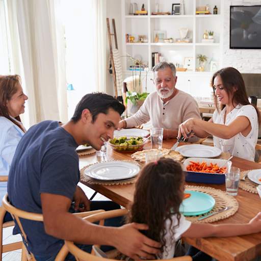 family eating