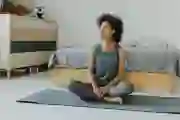 Woman on yoga mat