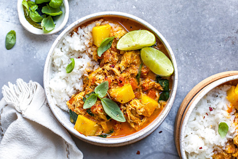 Red Curry Chicken and Rice