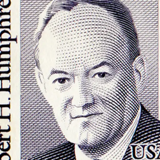 休伯特·汉弗莱的邮票。