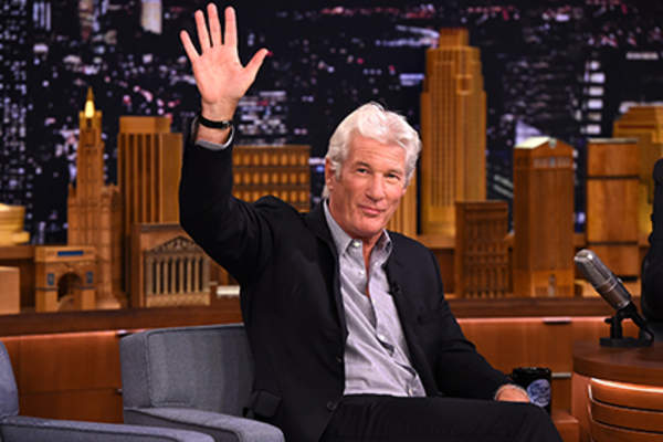 李察·基尔访问“今夜秀”在洛克菲勒中心。