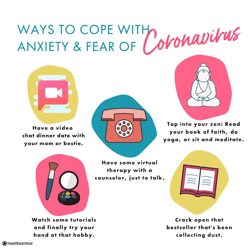 办法应付焦虑和恐惧的冠状病毒包括视频聊天,虚拟疗法,冥想,阅读和做爱好