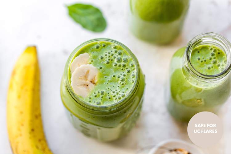 花生酱,香蕉冰沙绿色