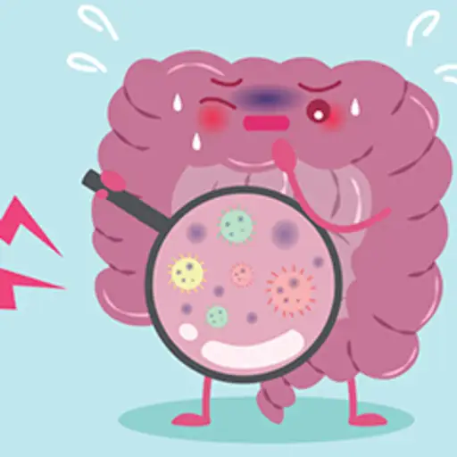 肠道的例证在痛苦中。