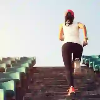 running climbing stairs