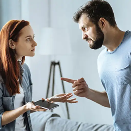 Couple arguing.