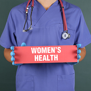 医生和女性的健康理念。