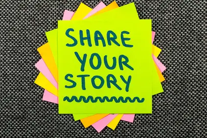 在便利贴上分享你的故事。