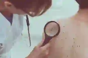 examining moles