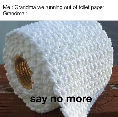 奶奶Meme钩针编织卫生纸