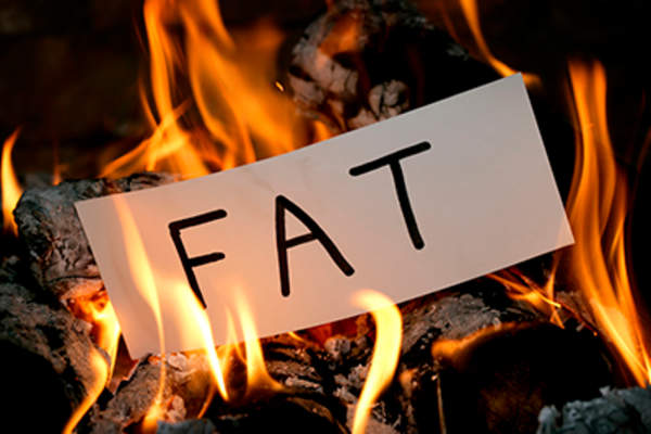 烧一张写着“脂肪”的纸。