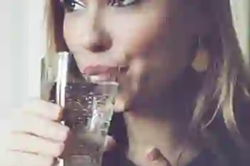 Woman drinking water