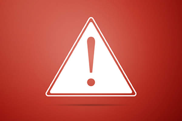 Warning sign for an RA trigger.