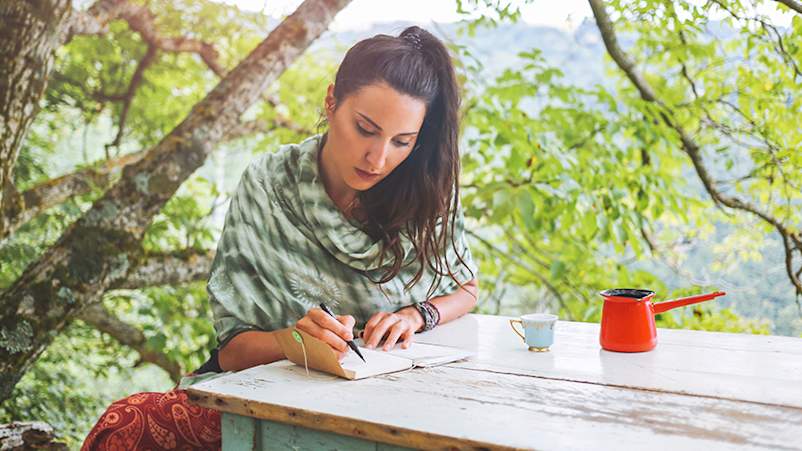 女人写在日记里的信。