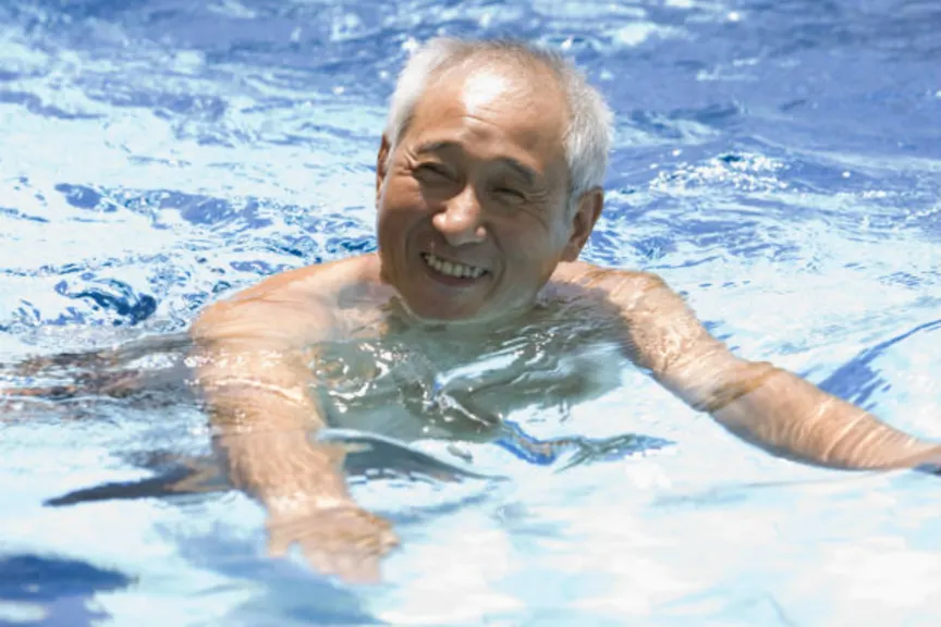 男人游泳