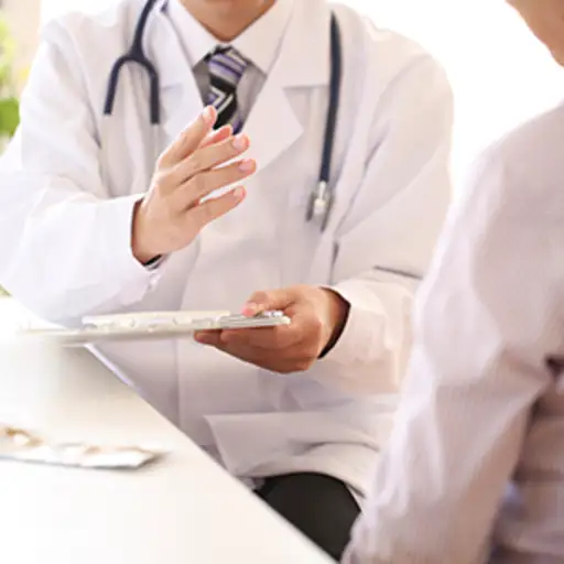 Doctor talking to patient.