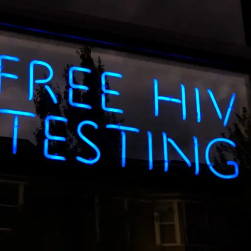 免费HIV检测霓虹灯
