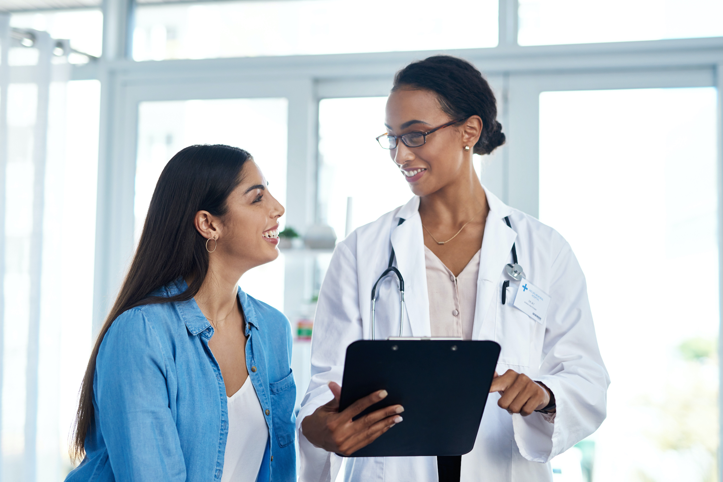 Girl and her doctor