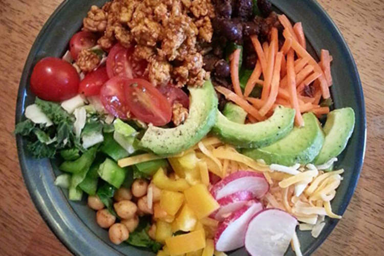 塔可沙拉碗佛。