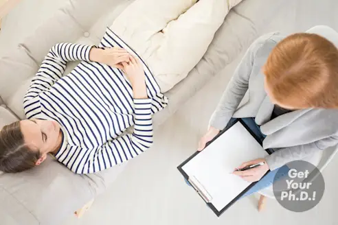 Hypnotherapy couch with stickers