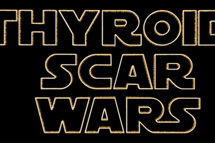 甲状腺疤痕战争。