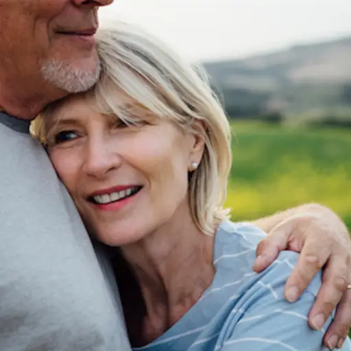 妻子拥抱丈夫。