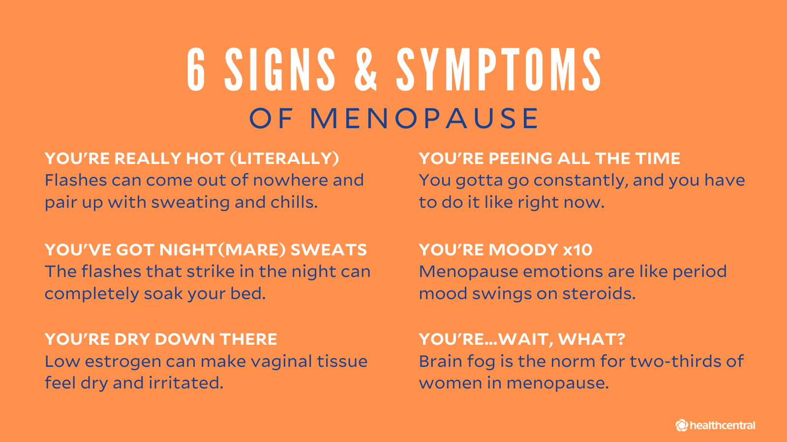 What are the symptoms of early menopause and how can you