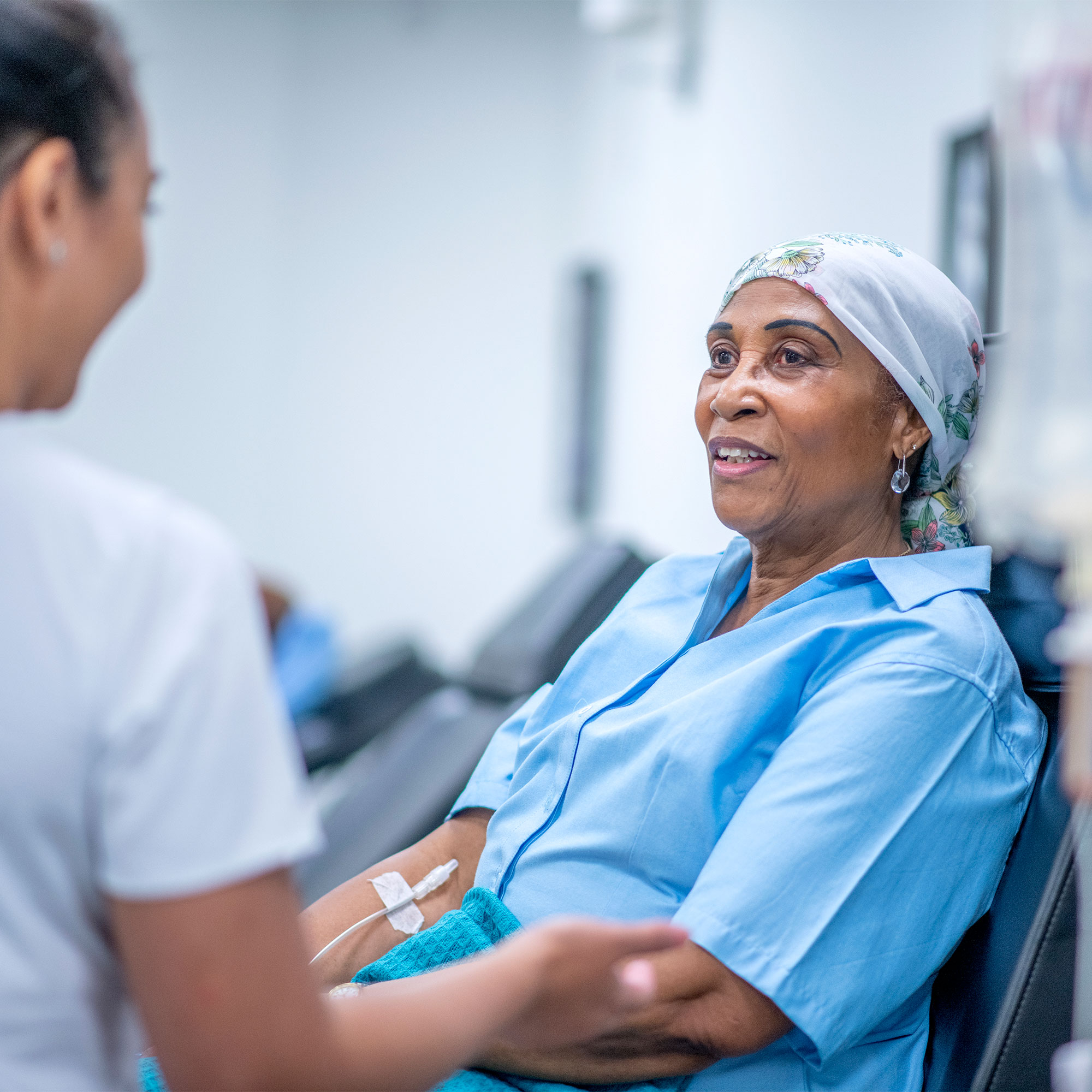 一位癌症患者正在接受化疗