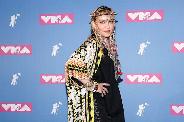 麦当娜提出了在2018年MTV音乐录影带大奖的新闻发布厅。