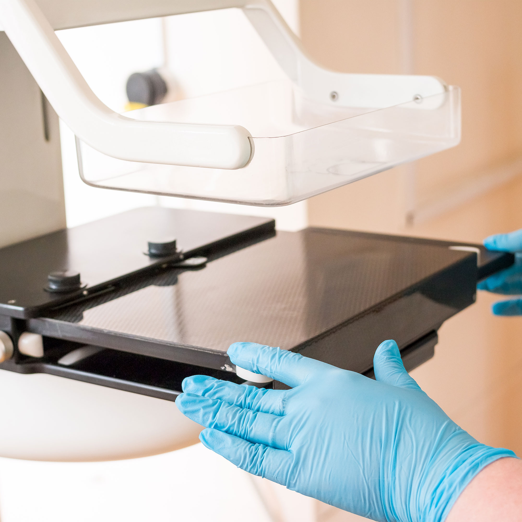 乳房x光检查乳房筛查设备的视图