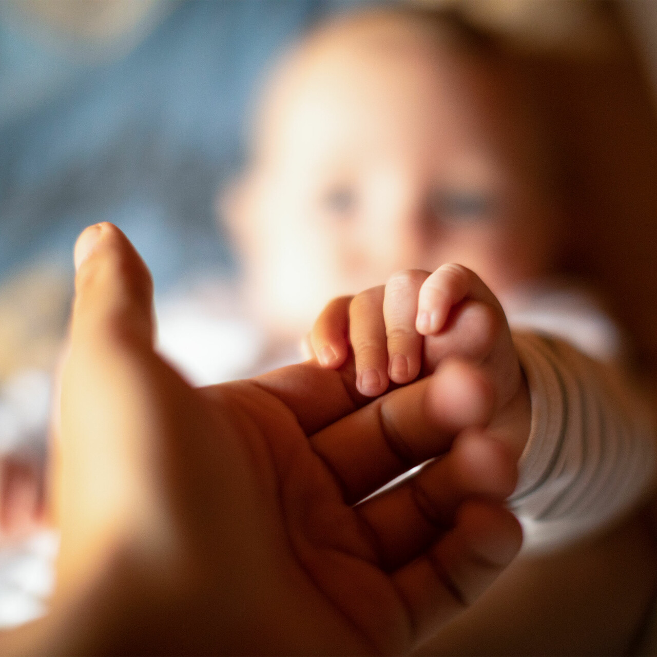 婴儿拥有成人的手