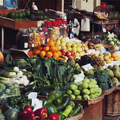 农贸市场的秋季蔬菜。