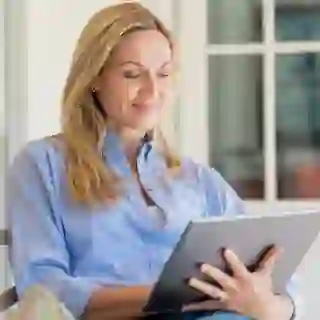 Woman on tablets