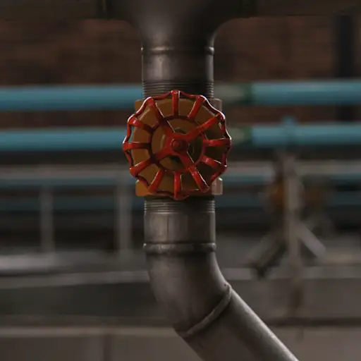 带有关闭阀的管道